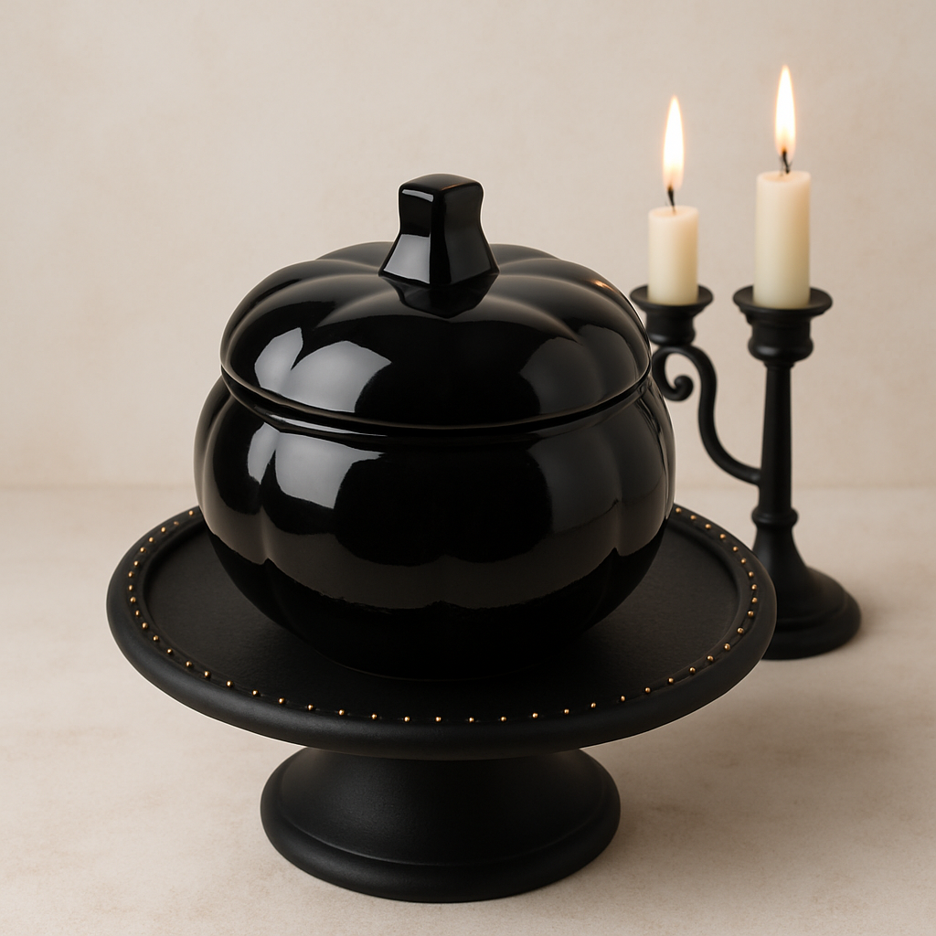 Reusable Black Pumpkin Jar Candle – Spooky & Cozy Fall Décor