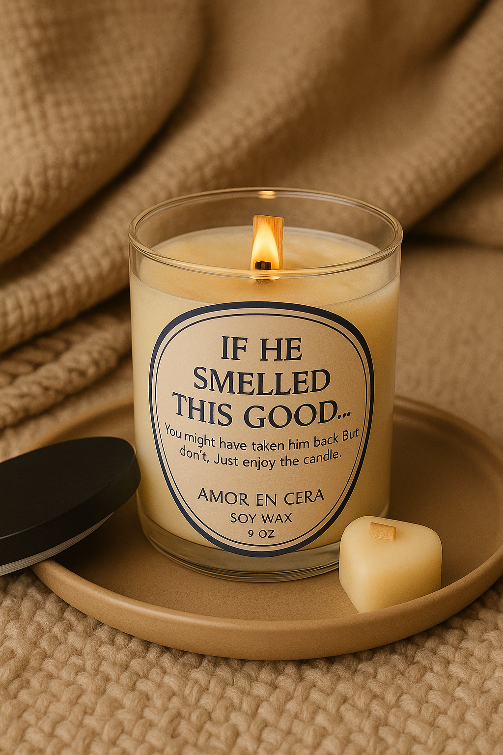If He Smelled This Good... | Funny Soy Candle | Cologne-Inspired Gift for Him or Her | Masculine Scent | Amor En Cera
